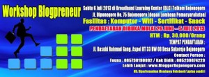 Pendaftaran Workshop Blogpreneur