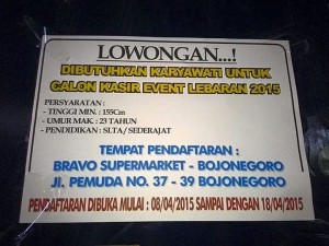 Lowongan Kerja Bravo Supermarket