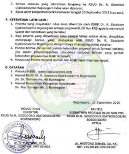 Lowongan Kerja RSUD Bojonegoro