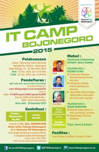 Kamu Blogger, Ikut IT Camp Bojonegoro 2015 Yuk
