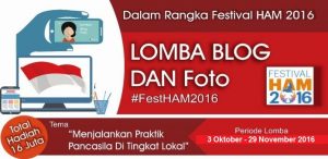 Lomba Blog dan Foto Festival HAM 2016