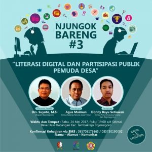 Njungok Bareng #3 “Literasi Digital dan Partisipasi Publik Pemuda Desa”